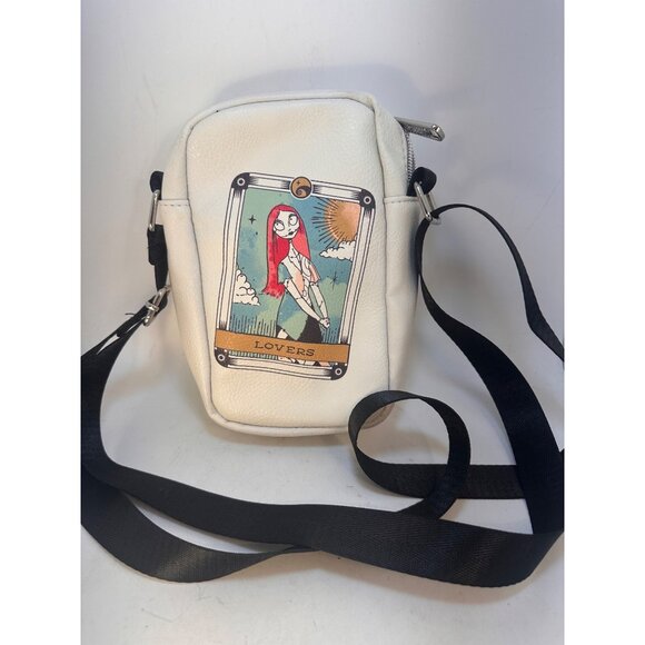 Jack Sally Nightmare Before Christmas Crossbody Bag Lovers Tarot Design Faux Lea - Picture 2 of 10